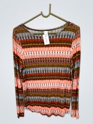 H&M Striped Long-Sleeve Blouse