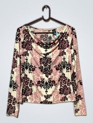 Blusa de Manga Longa Estampada Mango