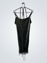 Schwarzes Pailletten-Kleid