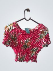 Printed Ruffle Blouse