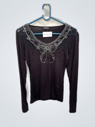 Black Embroidered Top