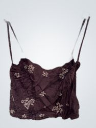 Camisola Floreale Marrone