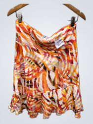 Saia Mini Estampada Abstrata Designer