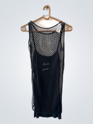 Bad girl black fishnet dress