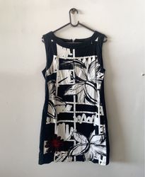 Black and White Floral Dress