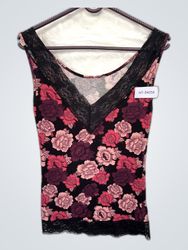 Unmarkiertes Blumenspitzen-Trim Cami-Top