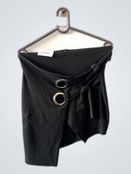 Unbranded Black Wrap Mini Skirt