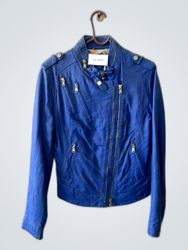 Blue Leather Jacket
