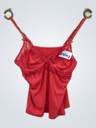 Red Lace Trim Camisole