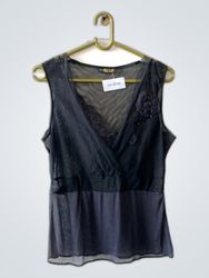 Black Sheer Top
