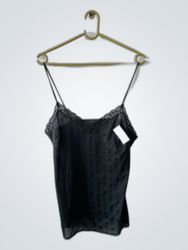 Black Lace-Trimmed Camisole