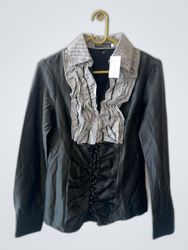 Adigia Black and White Gingham Jacket
