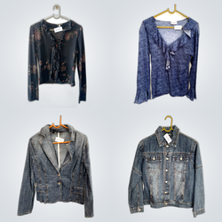 Relaxed Fit Tops+Denim Jackets Bundle(FV 229)