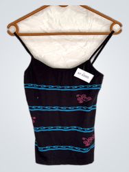 Printed Black Camisole Top