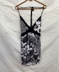 Black and White Floral Dress