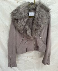 Gray Fur Jacket