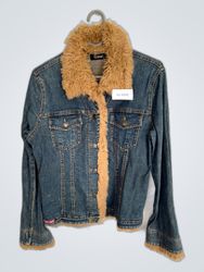 Lynne Denim Jacket with Fur Trim
