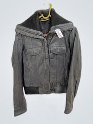 Gray Leather Jacket