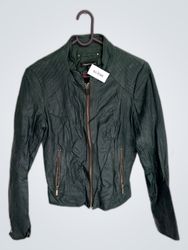 ARMA Women Green Leather Jacket