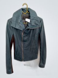 BCBG MAX AZRIA Teal Leather Jacket