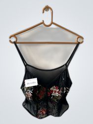 Lace and Floral Sheer Top