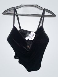 Ann Summers Black Velvet Camisole Top