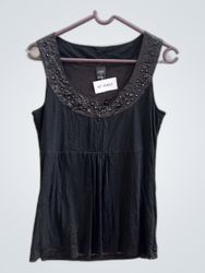 Esprit Black Beaded Sleeveless Top