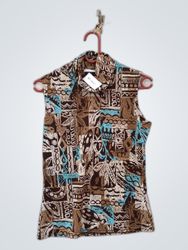 Xanaka Geometric Print Sleeveless Blouse