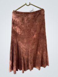 Jupe florale marron