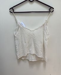 White Beaded Tank Top