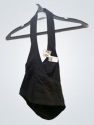 Black Halter Neck Top