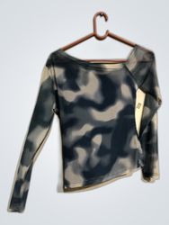 Unbranded Draped Long-Sleeve Tie-Dye Top