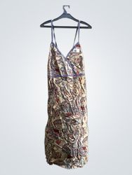 Paisley-Print Spaghetti-Top Midi-Kleid