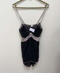 Venus Black Lace Trim Chemise