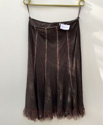 Brown Striped Skirt