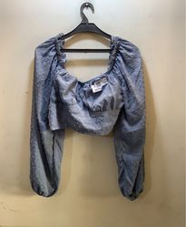 Top Texturé Bleu