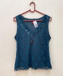 Esprit Blue Lace Top