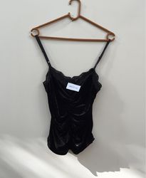 Black Velvet Camisole Top