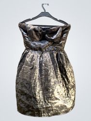 Republic Strapless Metallic Bow Detail Dress