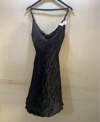 Bershka Black Slip Dress Midi