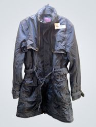 FaithVintage Women's Blue Trench Coat
