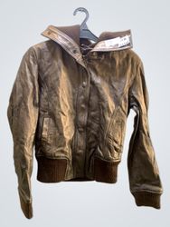 FaithVintage Brown Leather Jacket