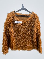 FaithVintage Long Sleeve Shaggy Sweater