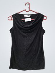 Cache Cache Black Sleeveless Sparkle Top