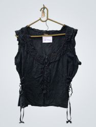 Simran Black Sleeveless Top NT-57541