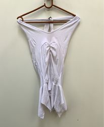 White Ruched Halter Top