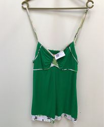 Bizz Love Green Camisole with Floral Print