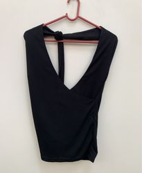 Black Halter Neck Top