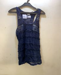 America Today My favourite Navy Blue Lace Tank Top