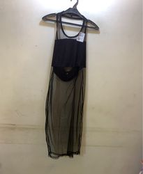 FaithVintage Black Sheer Maxi Dress